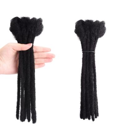 Natural Black Real Hair Dreadlock Extensions - 10 Strands 20cm Faux Locs for Men & Women | No Lifting Hip-Hop Style - Buy Online on GoSupps.com