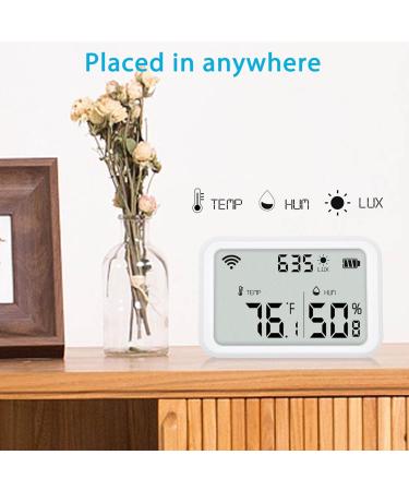 Tyenaza WiFi Thermometer Hygrometer | Intelligent Wireless Temperature & Humidity Monitor for Home & Pet Cages | Accurate Light Detection Sensor - Buy Online on GoSupps.com