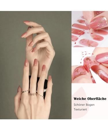 Danni & Toni Everglow Half Hardened Gel Nail Films | Nude Monochrome Glossy Silver Nail Wraps - 28 Stickers for Stunning Nail Designs - Buy Online on GoSupps.com