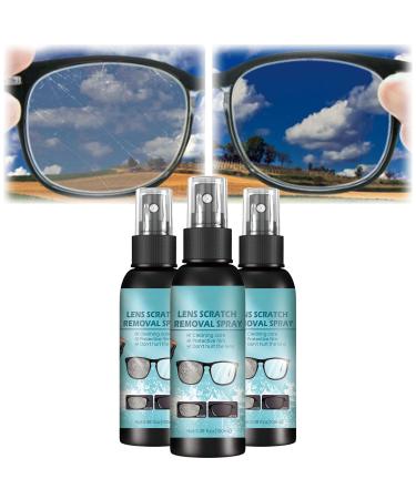 Glasses Lens Scratch Remover Lens Scratch Remover Eyeglass Cleaners Spray for Lenses Screens Glass Scratch Remover Eyeglass Scratch Repair (3pcs)