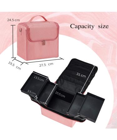Shop Pink Big Makeup Bag - Portable Cosmetic Case for Women | Ideal Beauty Storage Solution - Buy Online on GoSupps.com