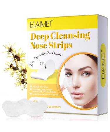 Nose Strips 80 Pcs Pore Strips Natural Bamboo Charcoal Deep Cleansing Pores Removes Blackheads and Pimples Removes Oil and Impurities Reduces Pore Dirt (80 Sheets White)