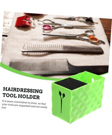 Minkissy 3-Pack Scissors Holder & Haircut Organizer | Slide-Resistant Tool Stand & Storage Box | Hairdressing Essential | 15.6x10.6cm | Gr n - Buy Online on GoSupps.com