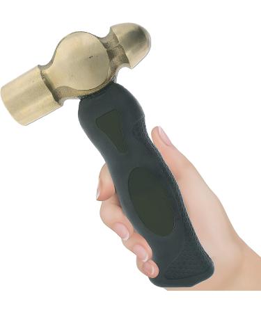 Beadsmith Brass Ergo Hammer - 5-inch Handle, 1LB Weighted Head - 27mm Face - Metal Stamping, Jewelry Making, Wood & Leather Smithing - Buy Online on GoSupps.com