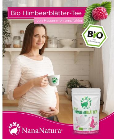NanaNaturas Organic Raspberry Leaf Tea pregnancy tea herbal tea midwife recipe birth preparation 100 natural 85g - Buy Online on GoSupps.com