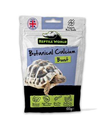 Reptile World Tortoise Calcium Powder 100g Calcium with Botanical Herbs & Bee Pollen