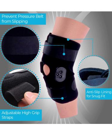 Comfyorthopedic Locking Knee Brace with Metal Side Stabilizers - PCL/ACL Hinged ROM Brace for Meniscus Tear - Knee Braces for Pain Relief with ROM Dial for Women & Men - Buy Online on GoSupps.com