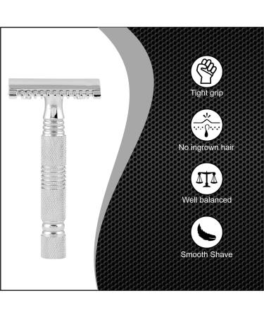 Pearl Double Edge Open Comb Safety Razor for Men - Eco-Friendly Brass Metal Razor | Premium Shaving Kit for Valentine's Gift - Buy Online on GoSupps.com