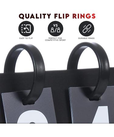 Upstreet Portable Scoreboard for Indoor & Outdoor Sports - Ping Pong, Baseball, Tennis, Basketball - Flip Up to 99 - Black/White - Buy Online on GoSupps.com