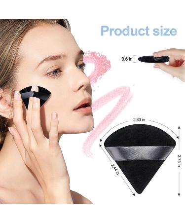 8PCS Velvet Triangle Powder Puff Set for Face & Body Makeup - Black - Buy Online on GoSupps.com