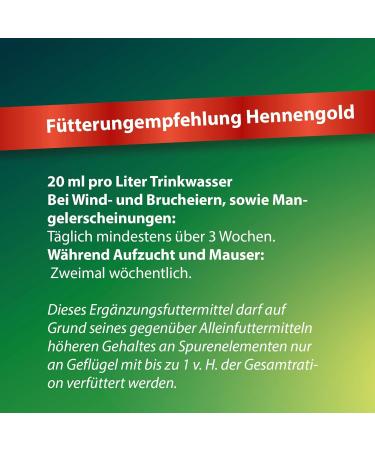 Buy R hnfried Hennengold 5000 ml - Optimize Feather Growth & Health for Chickens & Poultry - Best Price & Fast International Shipping - Buy Online on GoSupps.com