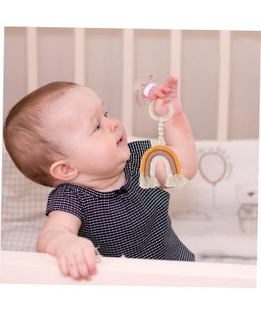 MERRYHAPY Mini Wreath Teether - Infant Molar Soothing Ring for Teething - Bead Garland Teeth Grinding Tool - Wood Household Props - Buy Online on GoSupps.com