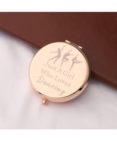 WSNANG Dancer Compact Mirror - Rose Gold Makeup Gift for Dance Team & Ballerina - Buy Online on GoSupps.com