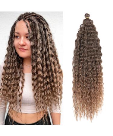 Deep Twist Crochet Hair Waterwell Twist Hair bundle synthetic curly braided hairstyle hair extension ombre kinky curl braided hair part 26 inch 3 packs 26inch T27#