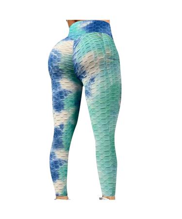 Yoga Pants for Women High Waist Compression Tummy Control Pants Workout Leggings with Pockets Running Gym Soft Slim X-Large 05#green