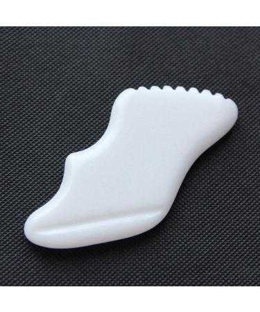 Jade Gua Sha Massage Tool | Natural Gemstone Facial Tool for Anti-Aging & Wrinkle Reduction - White 03 - Buy Online on GoSupps.com