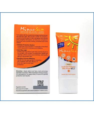 Minus (Sol) Sun SPF40 PA+++ Ivory - 1oz Facial Sun Protection - Buy Online on GoSupps.com