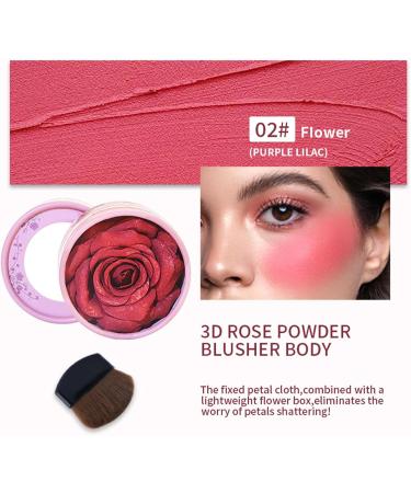 Blush Powder | 10ml Brightening 3D Rose Petal Design - Blush Makeup for Women - for Travel Business Trip Home Outdoors School Girlfriend Wife Friend - Buy Online on GoSupps.com