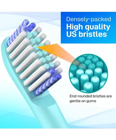 Toothbrush Replacement Heads Compatible with Colgate Hum Electric | 8 Pack Green Brush Heads for Colgate 360 Power Charcoal Deep Clean - Buy Online on GoSupps.com