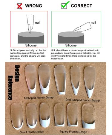 1.1 Inch Clear Silicone Nail Stamper for French Tip Manicure - Nail Art Design Tools Kit - Buy Online on GoSupps.com