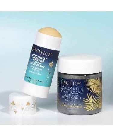 Pacifica Coconut & Charcoal Underarm Detox Scrub - Vegan, Cruelty-Free, Natural Deodorant for Sensitive Skin (2 Count) - Buy Online on GoSupps.com