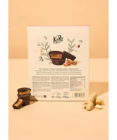 KoRo - Nut Butter Cups Organic Salted Peanuts Gift Set 12 x 13g - Sweet with coconut blossom sugar - Vegan - Ideal gift for gourmets - Buy Online on GoSupps.com