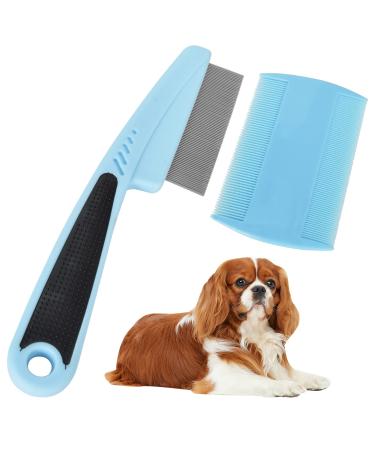 Flea comb for dogs cats pet dust ridge professional lice comb stainless steel pet comb pet comb nissen ridge for removing fleas double -sided comb with fine teeth effectively against lice ticks - Buy Online on GoSupps.com