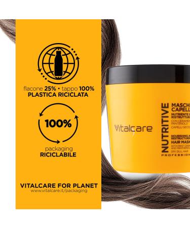 Buy VitalCare Nutritive Hair Mask | Nourishing Treatment for Dry Hair with Ceramids & Panthenol | 500 ml - Restructuring Care for Blunt Hair - Buy Online on GoSupps.com