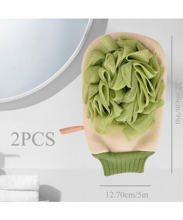 Exfoliating Shower Scrub Gloves - 2pcs Dead Skin Remover Mitts for Home Spa | Double-Sided Body Massage & Exfoliation - Buy Online on GoSupps.com