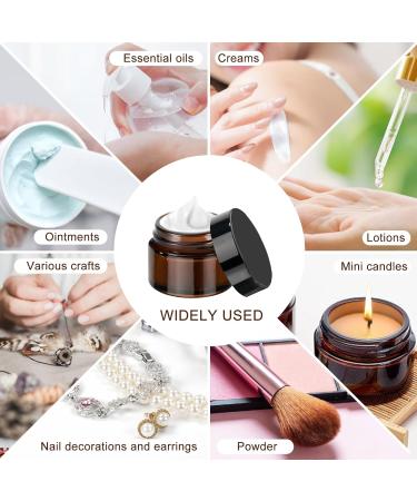 Gauato 6-Piece Glass Cosmetic Containers Set - 20ml & 30ml Brown Cream Cans for Lotions Creams & Doses with Lid & Liner - Ideal for International Shipping - Buy Online on GoSupps.com
