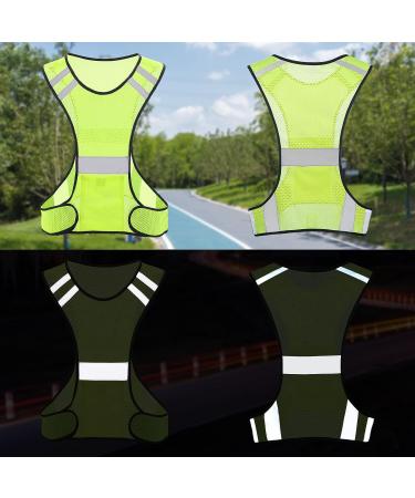 Reflective Safety Running Vest for Men and Women - Nighttime Running Gear - Mesh Yellow - 1 Pack - Buy Online on GoSupps.com