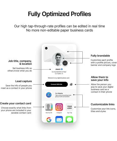Popl Metal Digital Business Card - Smart NFC Networking Card - Tap to Share - Metal Black - Buy Online on GoSupps.com