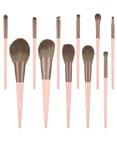 Makeup Brushes Organic Wood Handle Fast Dry Powder Eyebrow Concealer Eye shadow Blush 11 Pieces Premium Cosmetic Brushes Kit