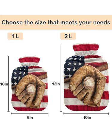 Buy Naanle American Flag Baseball Bats & 2L Transparent Hot Water Bottle for Pain Relief - Heat & Cold Therapy - Buy Online on GoSupps.com