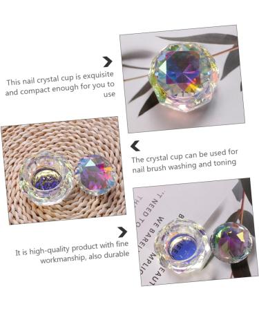 Healeved Crystal Glass Dappen Dishes for Acrylic Nail Sequin Storage Holder Glass Nails Cup Nail Crystal Bowl Plates Glass Votive Candle Holders Dappen Bowl Nail Cup Penholder Modeling Miss - Buy Online on GoSupps.com
