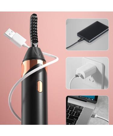 Eyelash Curler - Rechargeable Heated Eye Lash Curler | 24h Long Lasting Lash Curler | USB Electric Eyelash Curler with 2 Temp Controls | Natural Heated Eyelash Curlers for Women Charming Lashes - Buy Online on GoSupps.com