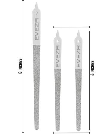 3PCS Stainless Steel Nail File Set - 100 Grit Buffer for Manicure and Pedicure - Ideal for Thick Toenail and Fingernails - Home and Professional Use - Buy Online on GoSupps.com