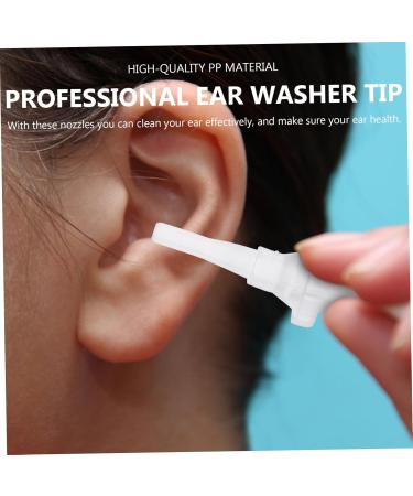 Beatifufu 30Pcs Replacement Ear Washer Nozzles White PP Ear Irrigator Nozzles for Earwax Cleaning and Safe Earwax Removal Maintenance - Buy Online on GoSupps.com