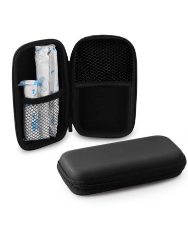 Tampon storage box 2 pieces of black tampon storage bag women bandage organizer with zip 16 * 8.5cm tampon ladies binding box for girls women women