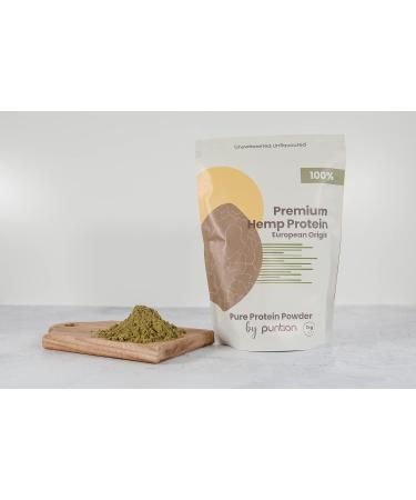 Purition British Hemp Protein Powder - 100% Vegan, Gluten & Dairy Free - 1KG (40 Servings) | High Omega 3 & 6 for Energy Boost | Plant-Based Protein from UK Sources - Buy Online on GoSupps.com