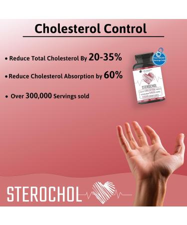 Sterochol - Probiotic Stress and Heart Healthy Formula - Ashwaganda Stress Relief - Balance Cholesterol In An Already Normal Range - Promote and Support Cardio Health - Can Be Used in Conjunction With Statins - All Natural Plant Sterols - Cardio Supportin - Buy Online on GoSupps.com