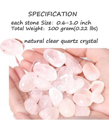 Clear Quartz Crystal Stones 100g - Natural Polished Tumbled Gemstones for Vase Filler & Reiki Energy - Buy Online on GoSupps.com
