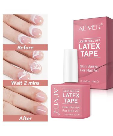 2 Pack 15ML Liquid Latex for Nails - Peel Off Cuticle Guard & Skin Barrier Protector - Fast Drying & Odorless - Nail Art Liquid Tape - Buy Online on GoSupps.com