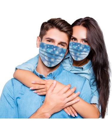 BEIBEIA Adult Disposable Nonwoven Valentine's Day Pattern Print Face_Mask Protective Face Covering Fashion Balaclava Women 10pc-10 - Buy Online on GoSupps.com