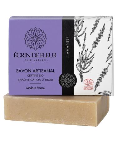 crin de Fleur Lavender Soap for All Skin Types Organic Handcrafted Soap Cold Processed 1x90g Lavender 100 g (Pack of 1)