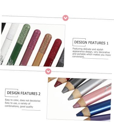 FOMIYES 12pcs Pearlescent Eyeshadow Pencil Colored Eyeliner Pencils Girl Makeup Pens Eyeshadow Stick Miss - Buy Online on GoSupps.com