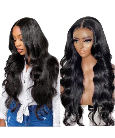 28 Inch Body Wave 13X4 HD Lace Front Wigs Human Hair Wigs For Black Women 180 Density Transparent Lace Frontal Wigs Human Hair Brazilian Virgin Real Glueless Wig Human Hair With Baby Hair Can Be Dyed 28 Inch Body Wave HD Lace Wig