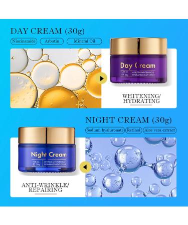 Set Day and Night Cream Moisturizing & Firming Anti-Aging Care Moisturizing Firming Cream Hydratation et Nutrition Am lioration de l' lasticit de la Peau Convient Tous les Types de Peau - Buy Online on GoSupps.com