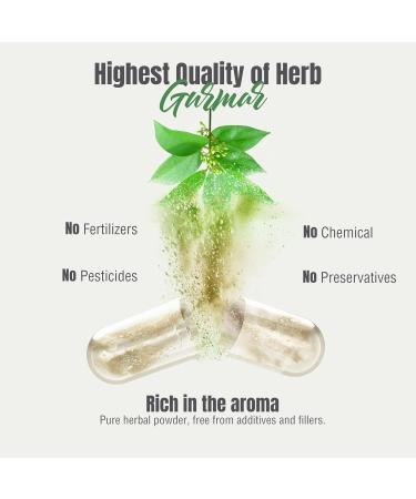 Herbsforever Gurmar Capsules | Gymnema Sylvestre Extract 7:1 | 90 Vegan Capsules | Ayurvedic Herbal Supplement | Supports Healthy Sugar Metabolism & Wellness 90 Count (Pack of 1) - Buy Online on GoSupps.com