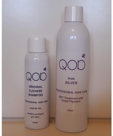 QoD QoD Max Silver 100% Formaldehyde Free Brazilian Keratin Straightener (1 x 100 ml + 1 x 250 ml)